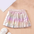 thumbnail image 1 of Delliss Girls Pleated Skirt Toddler Metallic Skater Athletic Skirts Sparkly Shiny Pleated A-Line Mini Skort, 1 of 7