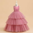 thumbnail image 1 of Delliss Girls Princess Dress Tulle Lace Flower Sleeveless Puffy Dress Fashion Casual Dresses, 1 of 9