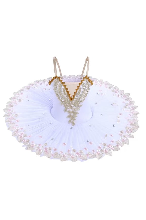Girls Sequins Skirted Leotards Ballet Dance Tutu Princess Fluffy Dress Ballerina Costumes Dancewear