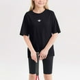 thumbnail image 1 of Delliss Girls Short Sleeve T-Shirt Summer Dry-Fit Crew Neck Active Athletic Performance Top Tees 5-13 Years, 1 of 7