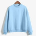 thumbnail image 1 of Delliss Girls' Solid Color Fall Winter Crew Neck Blouse Drop Shoulder Long Sleeve Top Daily Casual Outerwear Shirt Blue 11 Years, 1 of 7