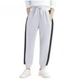 thumbnail image 1 of Delliss Girls' Trendy Fleece Drawstring Sweatpants Sports Jogger Pants With Pocket Gray 10 Years, 1 of 4