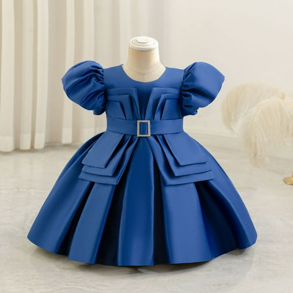 Delliss Girls Wedding Holiday Ballgown Special Dress Blue 3 Years
