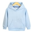 thumbnail image 1 of Delliss Hooded Top For Girls' Fall Solid Color Crew Neck Blouse Long Sleeve 2-12 Years, 1 of 5