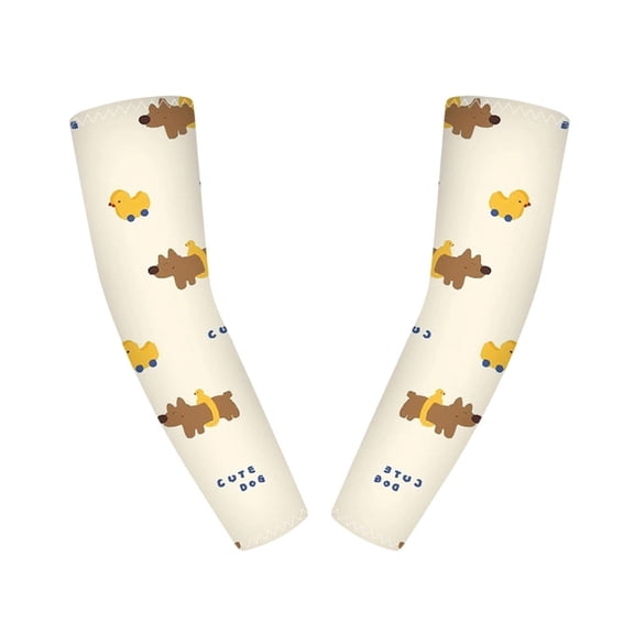 Delliss Kids Anti-Slip Fashion Print Arm Sleeves Baseball Ice Silk Covers