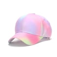 thumbnail image 1 of Delliss Kids Baseball Hat Washed Low Profile Gradient Tie Dye Baseball Cap Hat Running Golf Cap Hat High Bun Ponytail Adjustable Mesh Trucker Baseball Cap Hat, 1 of 3