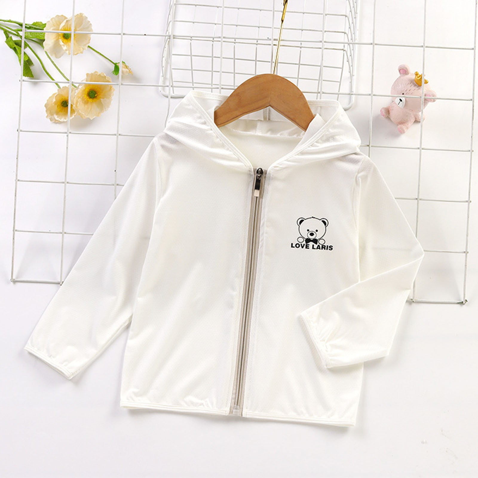 Delliss Kids Long Sleeve Sun Protection Zip Up Hoodie Cooling Shirt ...