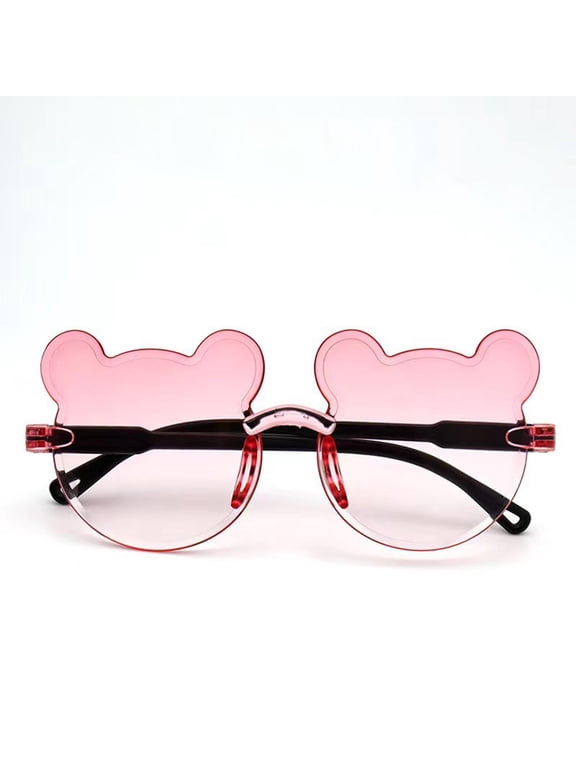 Kids Polarized Sunglasses Toddler Retro Bear Shaped Sunglasses for Boys Girls Age 2-12