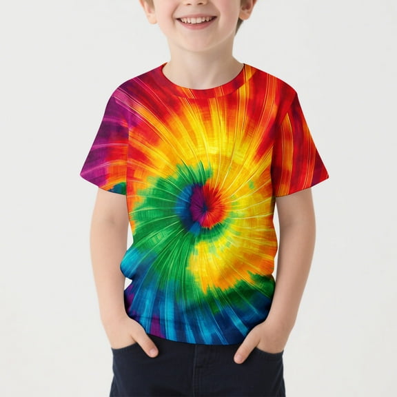 Delliss Kids Summer Short Sleeve Tees Toddler Crew Neck T-Shirts Boys Fashion Tops