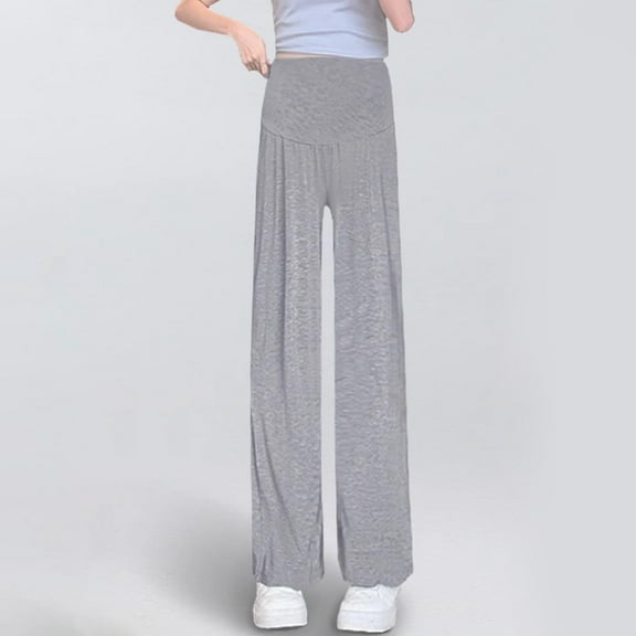 Delliss Maternity Pants Over The Belly Women Work Pregnancy Flare Maternity Leggings Casual Trousers