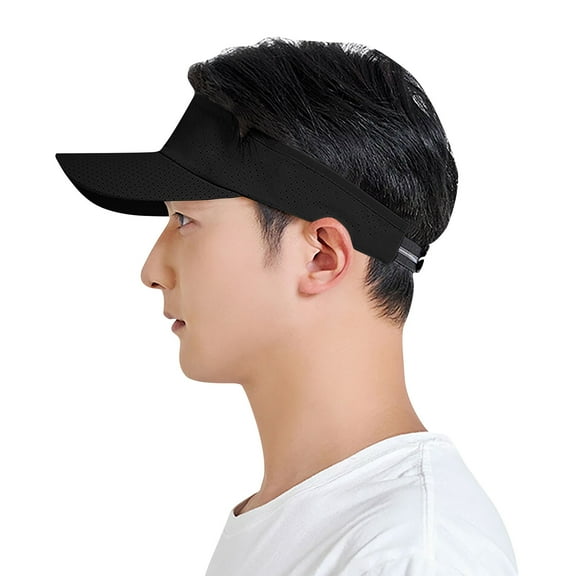 Delliss Men's Empty Top Tennis Sports Breathable Quick Dry Sun Visors Mesh Baseball Sun Cap