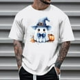 thumbnail image 1 of Delliss Men's Halloween Print Basic Comfy Tee Short Sleeve Simple Top M-4XL, 1 of 5