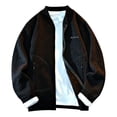 thumbnail image 1 of Delliss Men's Loose Sweater Knitted Cardigan Top Warm Basic Zipper Jacket Black XXL, 1 of 8