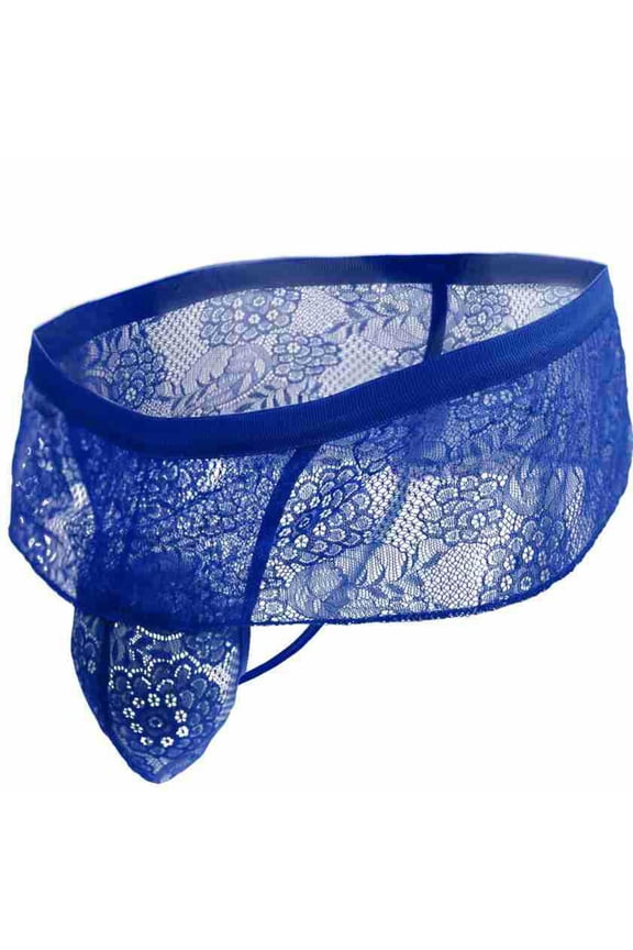 Men's Low Waist Lace Thong T-Pants