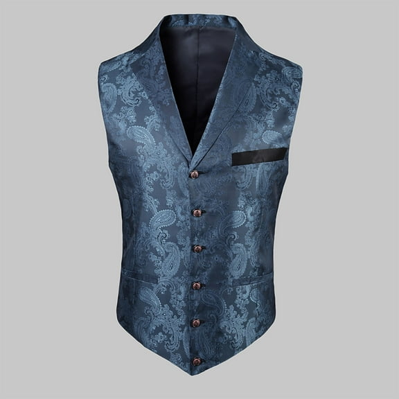 Delliss Men's Party Formal Sleeveless Fashion Coat Men's Lapel Vest