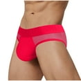 thumbnail image 1 of Delliss Men's Solid Color Lace Underwear Breathable Stylish Stretch Underpant, 1 of 4