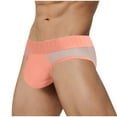thumbnail image 1 of Delliss Men's Solid Color Lace Underwear Breathable Stylish Stretch Underpant, 1 of 5