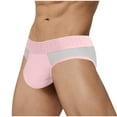thumbnail image 1 of Delliss Men's Solid Color Lace Underwear Breathable Stylish Stretch Underpant, 1 of 4