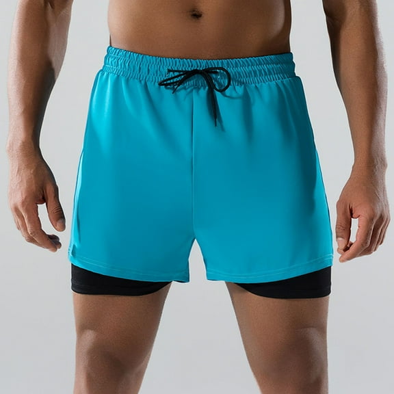 Delliss Men's Swim Trunks Quick Dry Beach Drawstring Shorts Mesh Lining