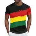 thumbnail image 1 of Delliss Mens African T Shirt Fashion Print Crew Neck Slim Fit Shirts Tops, 1 of 4