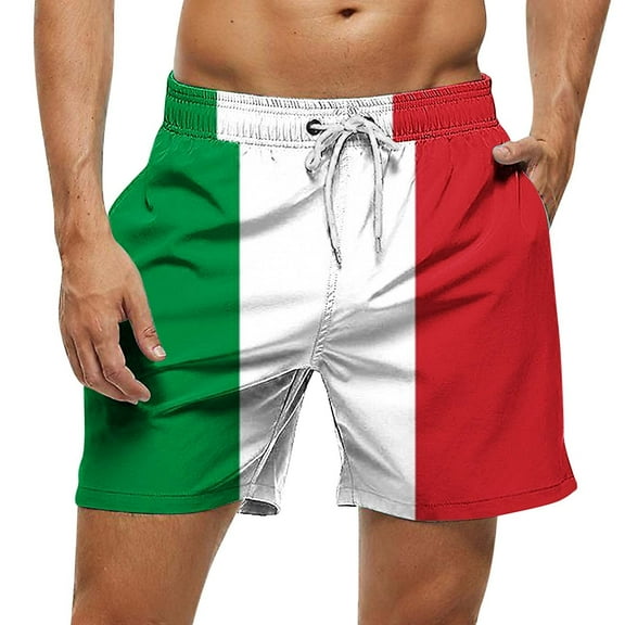 Delliss Mens Casual Drawstring Shorts Flat Front Elastic Waist Summer Beach Vacation Shorts with Pocket