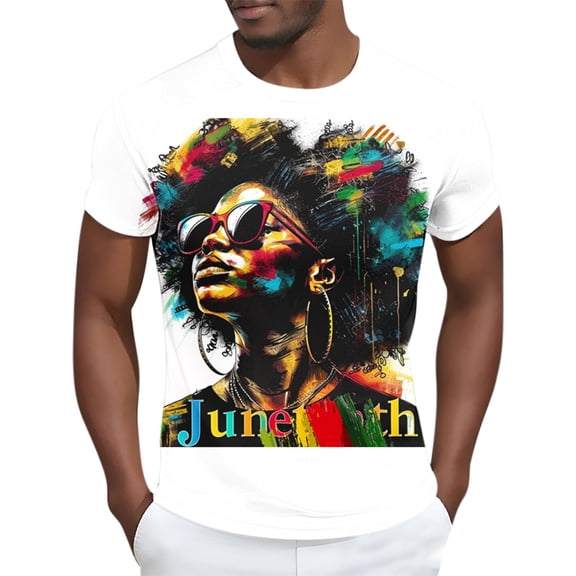 Delliss Mens Fashion Print T Shirt Casual Crew Neck Slim Fit Shirts Daily Tops