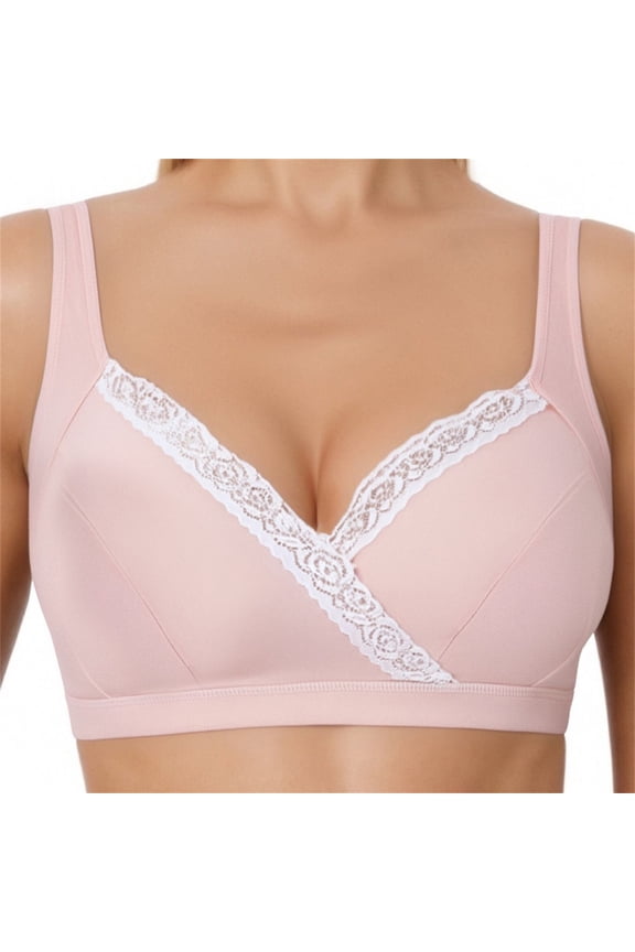 Nursing Bras for Breastfeeding Women Seamless Pregnancy Maternity Bra Racerback Crossover Soft and Stretchy Maternity Bra