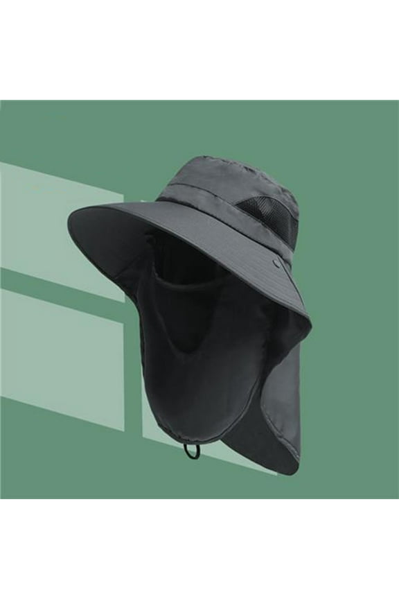 Outdoor Sun Protection Wide Brim Hat for Men Foldable Waterproof Comfy Hat With Face And Neck Flap