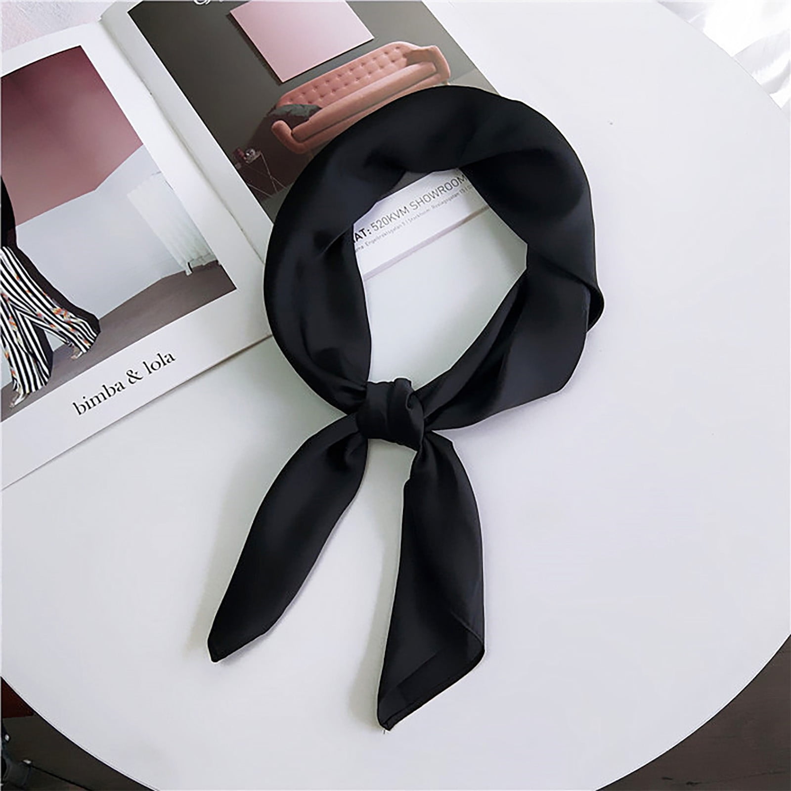 24PCS Fashion Scarves For Women - Multifunctional Silk-like Neck Scarves, Headbands, Bag Accessories