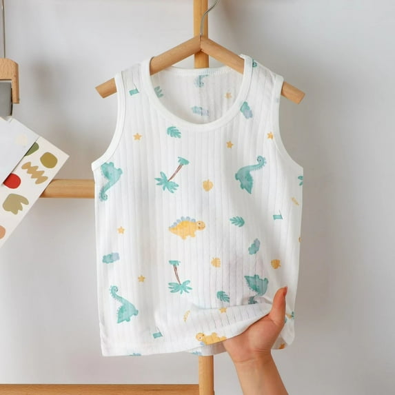 Delliss Ribbed Tank Tops for Girls Kids Summer Casual Cute Sleeveless Crew Neck Graphic T Shirt