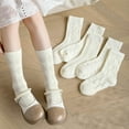thumbnail image 1 of Delliss Socks for Girls Ruffle Hem Ankle Sock Thin Solid Cotton Comfy Cute Socks 5 Pack 0-12 Years, 1 of 3