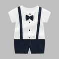thumbnail image 1 of Delliss Summer Baby Boy Romper Cotton Infant T-Shirt One-Piece Bodysuit Round Neck Jumpsuit with T-Shirt, 1 of 6