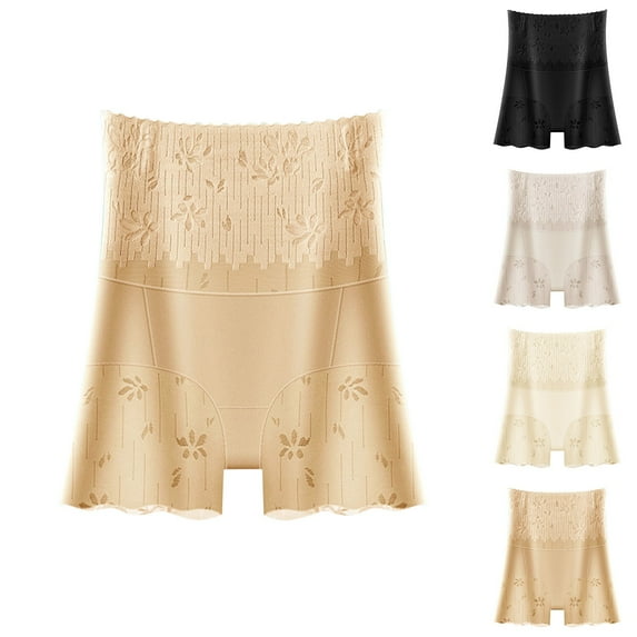 Delliss Summer Slim Fit Fashion Shorts High Waisted Women Anti Roll Edge Ice Silk Body Shaper Shorts Under Shapewear Shorts