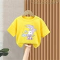 thumbnail image 1 of Delliss Summer Short Sleeve T-Shirts Toddler Boys Girls Cotton Casual Moon Rabbit Printed Crewneck Top Tee, 1 of 3