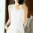 thumbnail image 1 of Delliss Summer Tops for Women Sleeveless V Neck Tshirt Loose Fit Casual Tank Tunic Blouse S-3XL, 1 of 3