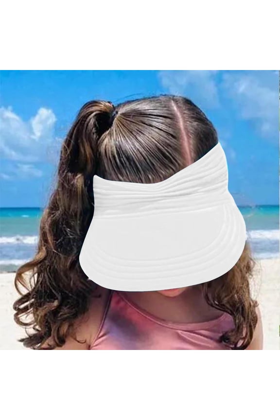 Sun Visor Hats for Kids Summer Solid Color Empty Top Hat Sunscreen Breathable Hat Cooling Headwear Visor for Running Outdoors Beach Hat Cap