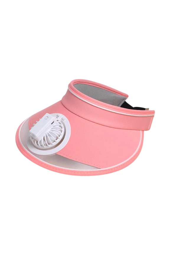 Sun Visors Hat with Fan Rechargeable Fan Hat for Kids Fan Visor Hat Large Area Sun Protection