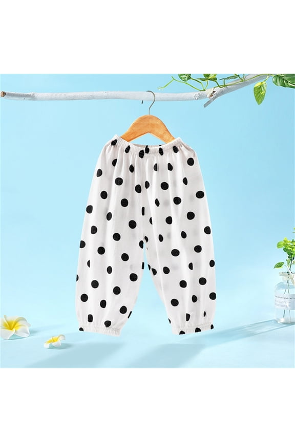 Toddler Baby Girls Elastic Waist Pants Soft Cotton Harem Bloomers Summer Spring Long Pants 1-8 Years