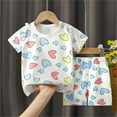 thumbnail image 1 of Delliss Toddler Baby Girls Pajamas Kids Short Sets Cotton Pjs Sleepwear Summer Clothes 6Months-6 Years, 1 of 3