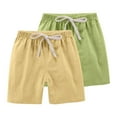 thumbnail image 1 of Delliss Toddler Baby Girls Shorts 2-Pack Summer Casual Drawstring Shorts Kids Solid Fashion Short Pants 2-13 Years, 1 of 9