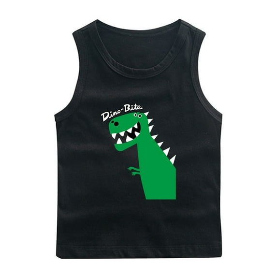 Delliss Toddler Boys Dinosaur Printed Sleeveless Vest Tank Tops Casual Summer Baby Round Neck Tank Top