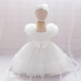 thumbnail image 1 of Delliss Toddler Girl Tulle Dress Ruffle Sleeve Sundress 6M-3Y Wedding Pageant Ceremony Birthday Party Evening Tutu Dresses, 1 of 9