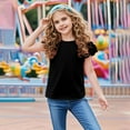 thumbnail image 1 of Delliss Toddler Girl's Summer Flying Sleeve T-Shirt Crew Neck Cute Blouse Slim Fit Trendy Tee 3-14 Years, 1 of 9