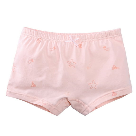 Delliss Toddler Girls Cotton Underwear Soft Kids Cute pattern Boxer Briefs