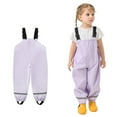 thumbnail image 1 of Delliss Toddler Girls Kids Rain Pants Waterproof Suspender Pants, 1 of 5