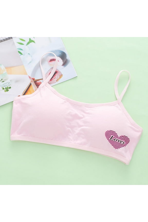 Toddler Girls Trendy Print Training Bra Comfy Breathable Soft Sports Bras