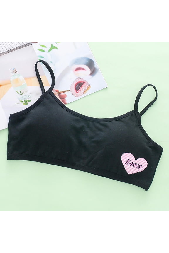 Toddler Girls Trendy Print Training Bra Comfy Breathable Soft Sports Bras