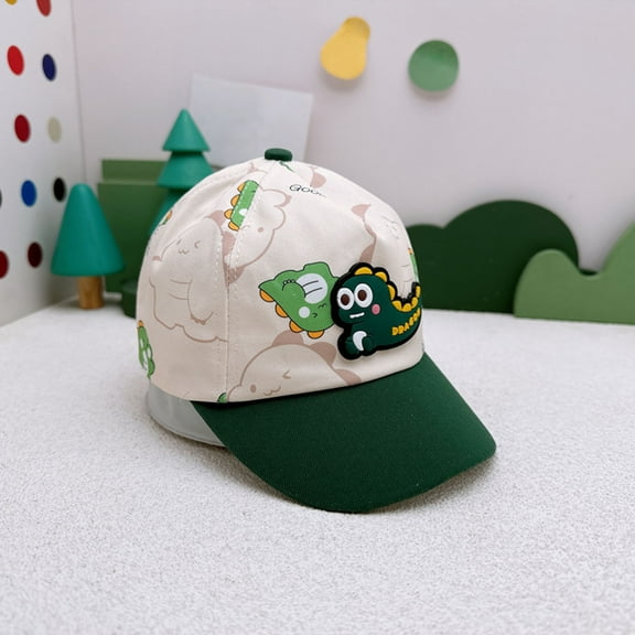 Delliss Toddler Summer Baby Boys Girls Baseball Dinosaur Print Hat Kids Baseball Cotton Trendy Cap
