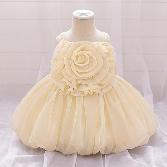 Delliss Tutu Dress for Girls Sparkly Tulle Princess Dress 6M-3Y Summer Dress Flower Girls Party Dance Dress