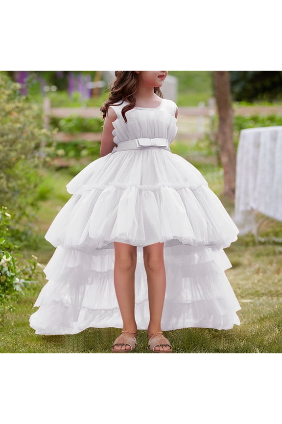 Tutu Dress for Girls Tulle Princess Birthday Party Prom Outfit Toddler Girls Sneaker Ball Gown Dress 2-11Y